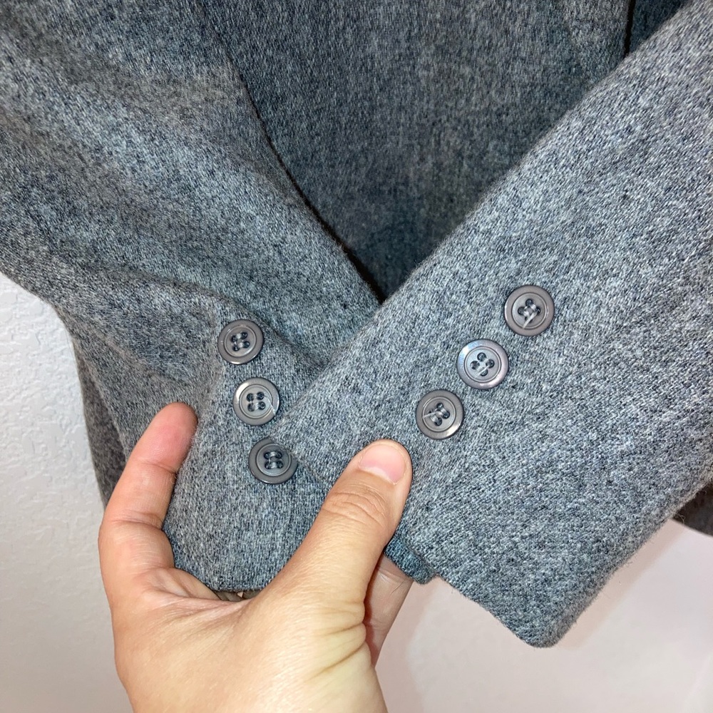 VTG Wool Grey Suit: Blazer & Skirt SZ: 12 - Picture 3 of 13